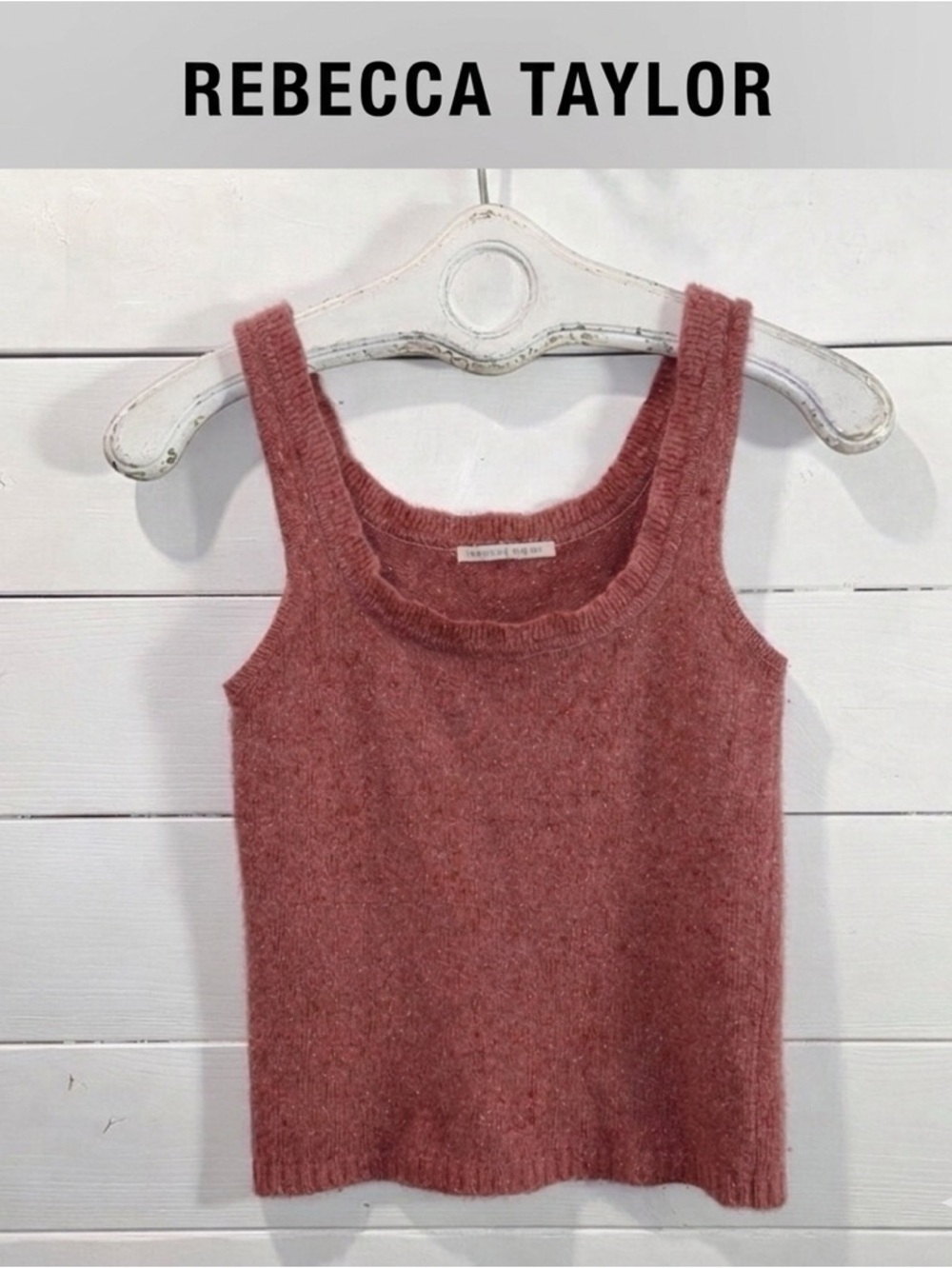 REBECCA TAYLOR – Pink Knit Tank Top – Size XS (see measurements)